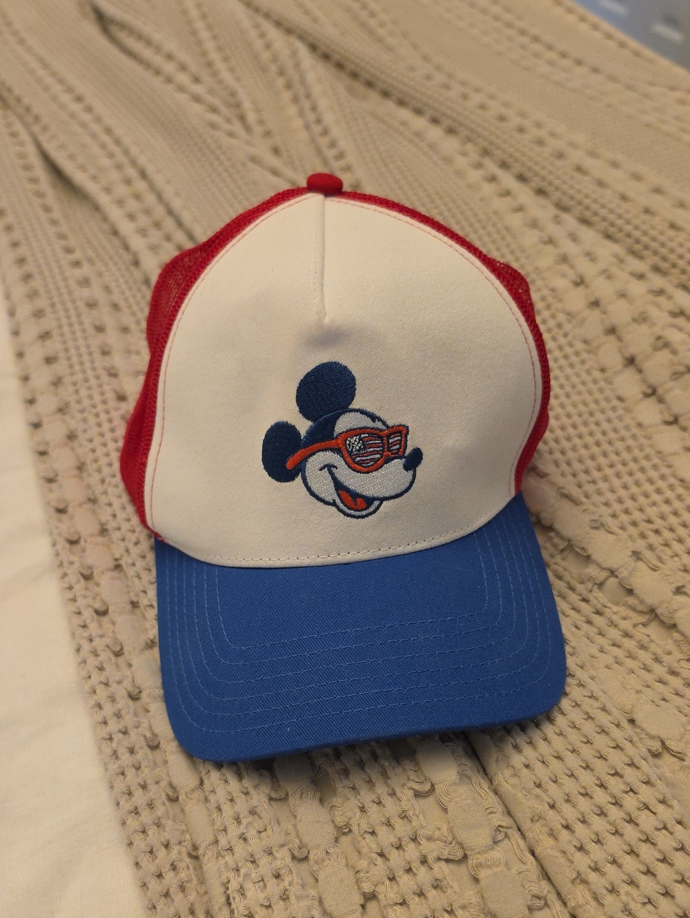 Disney Red White and Blue Mickey Mouse Trucker Hat